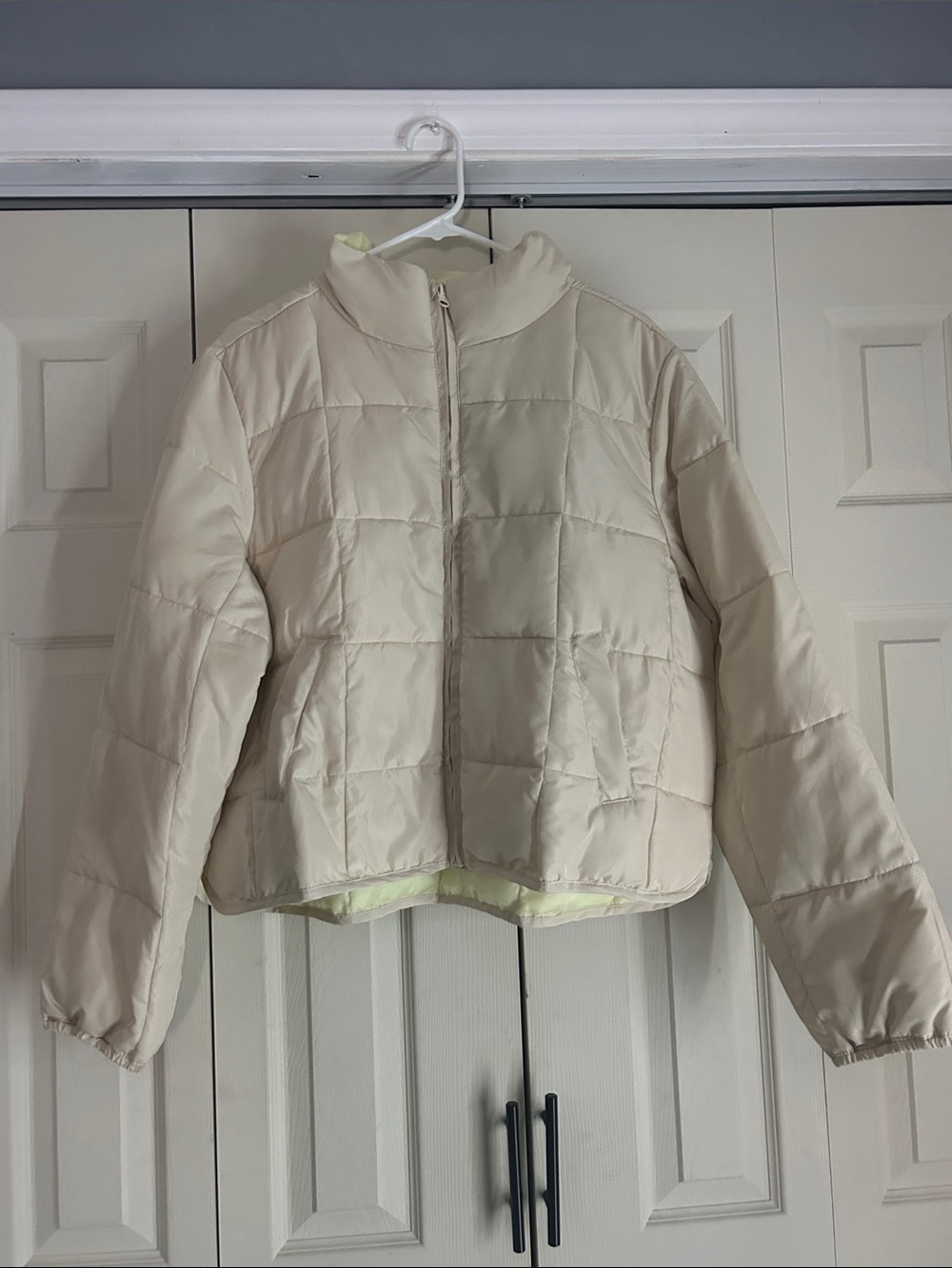 No Boundaries Cream Puffer Jacket